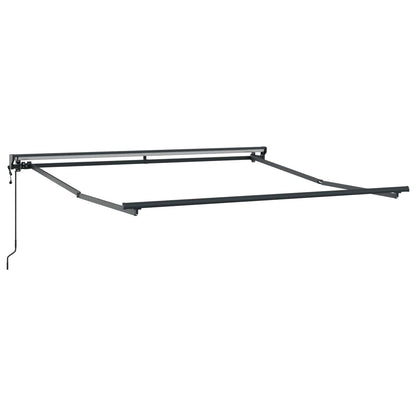 vidaXL Einziehbare Markise Hellgrau 350 x 250 cm Polyester und Metall