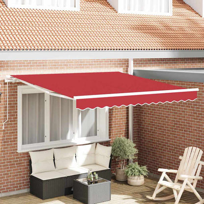 vidaXL Einziehbare Markise Rot 350 x 250 cm Polyester und Aluminium