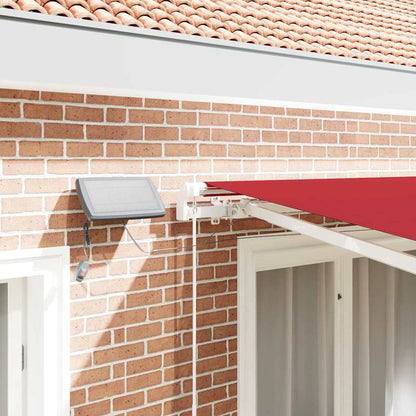 vidaXL Einziehbare Markise Rot 350 x 250 cm Stoff und Stahl