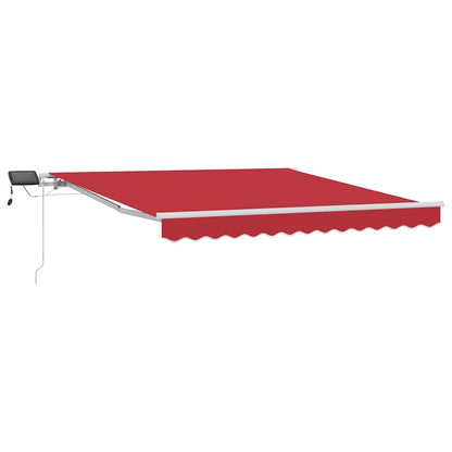 vidaXL Einziehbare Markise Rot 350 x 250 cm Stoff und Stahl
