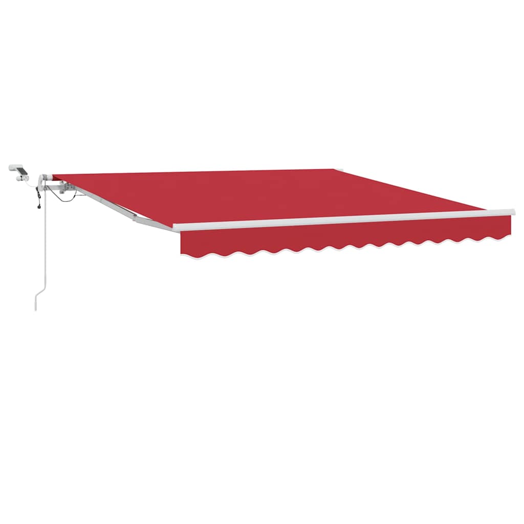 vidaXL Einziehbare Markise Rot 350 x 250 cm Polyester und Metall