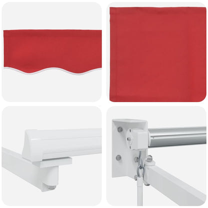 vidaXL Einziehbare Markise Rot 350 x 250 cm Stoff
