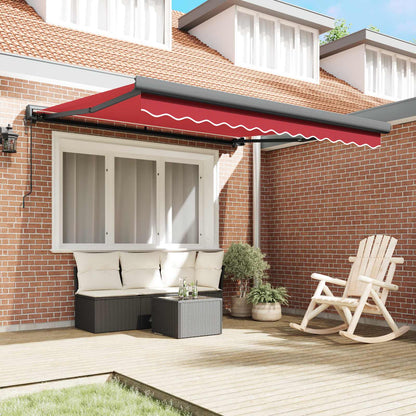 vidaXL Markise Rot 350 x 250 x 165 cm Polyester und Aluminium