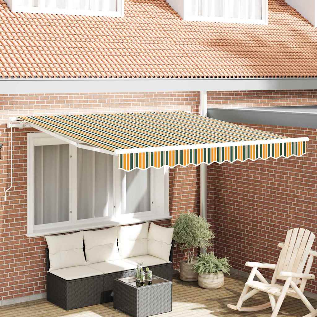 vidaXL Einziehbare Markise Mehrfarbig 350 x 250 cm