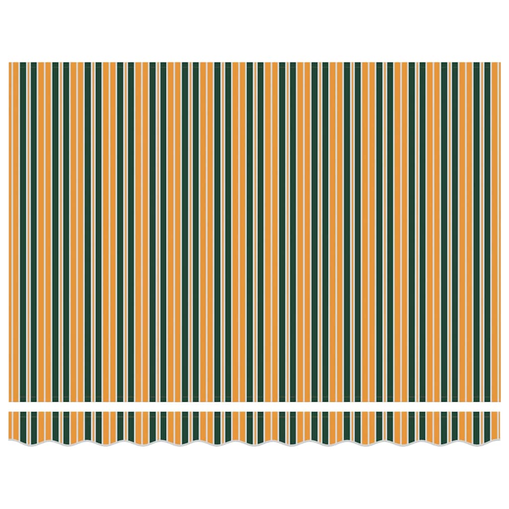 vidaXL Einziehbare Markise Grün und Gelb 350 x 250 cm