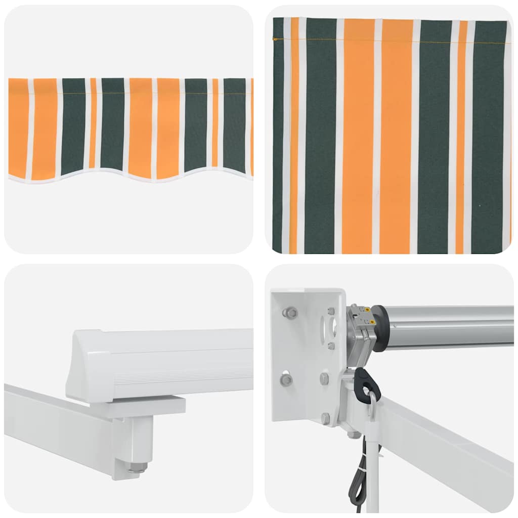 vidaXL Einziehbare Markise Mehrfarbig 350 x 250 cm