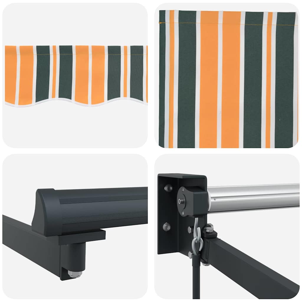 vidaXL Einziehbare Markise Mehrfarbig 350 x 250 cm