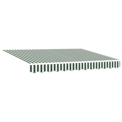 vidaXL Einziehbare Markise Grün und Weiß 350 x 250 cm Stoff