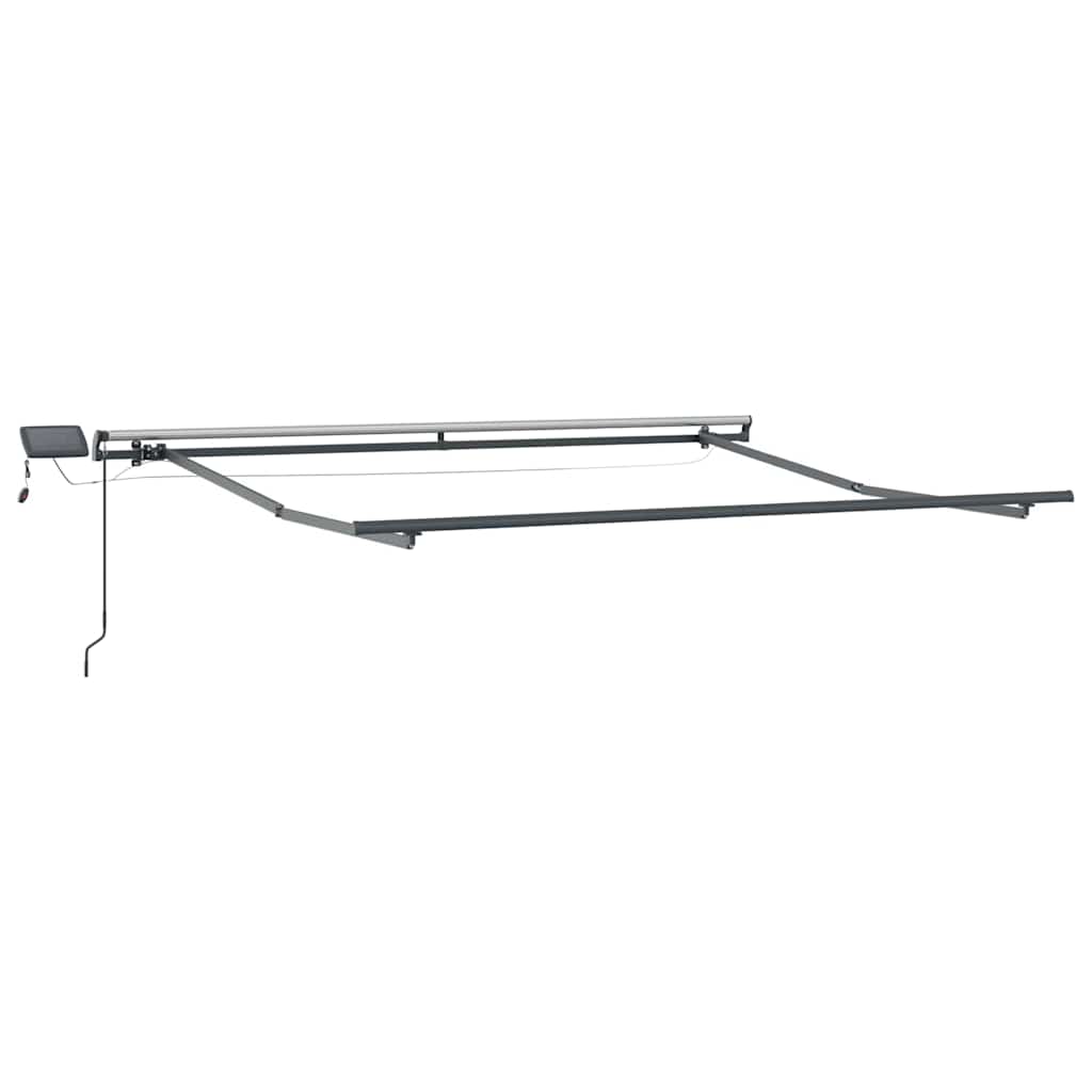 Store banne rétractable vidaXL vert et blanc 350 x 250 cm en tissu