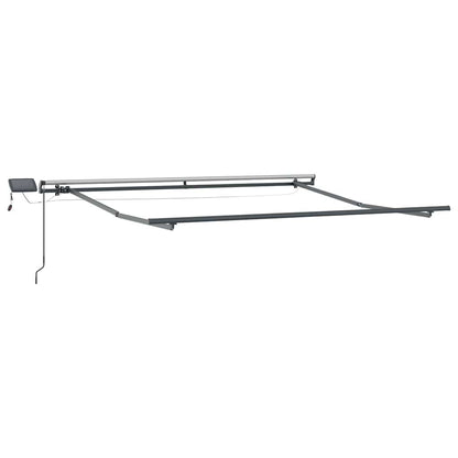 Store banne rétractable vidaXL vert et blanc 350 x 250 cm en tissu