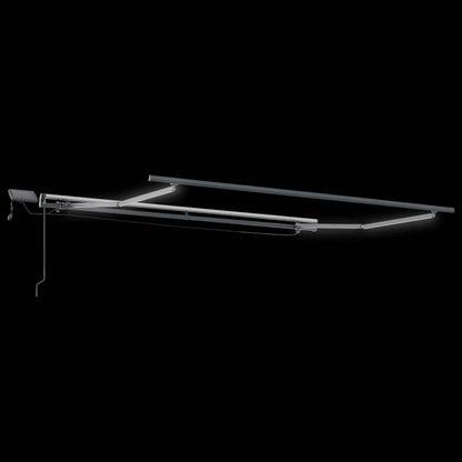 Store banne rétractable vidaXL vert et blanc 350 x 250 cm en tissu