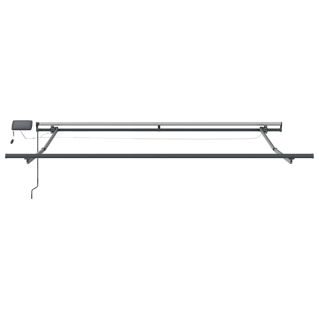 Store banne rétractable vidaXL vert et blanc 350 x 250 cm en tissu