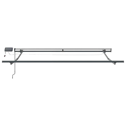 Store banne rétractable vidaXL vert et blanc 350 x 250 cm en tissu