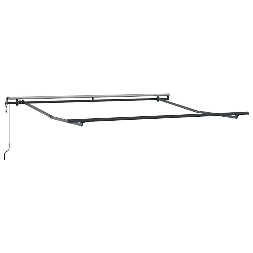 vidaXL Auvent rétractable en tissu, vert et blanc 350 x 250 cm