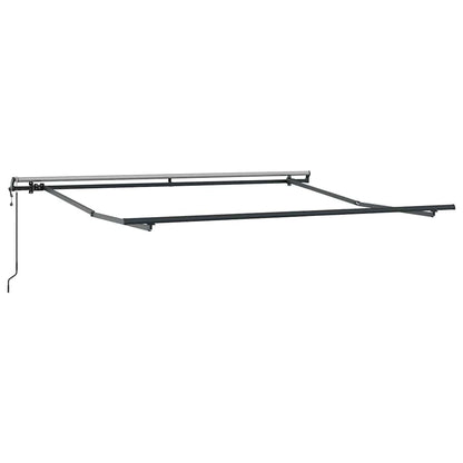 vidaXL Auvent rétractable en tissu, vert et blanc 350 x 250 cm
