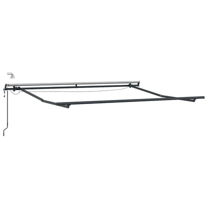 vidaXL Store banne manuel vert et blanc 350 x 250 cm en tissu