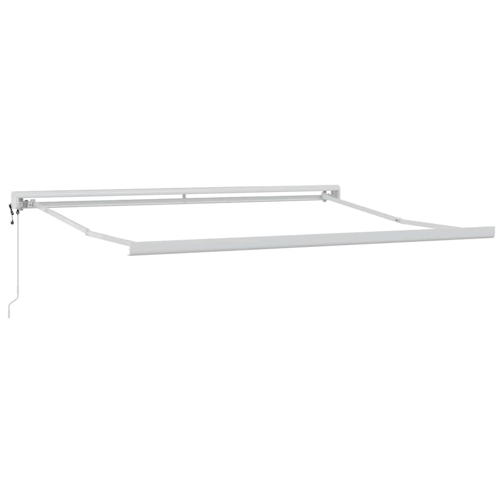vidaXL Auvent rétractable Vert et blanc 350 x 250 cm Tissu, Métal