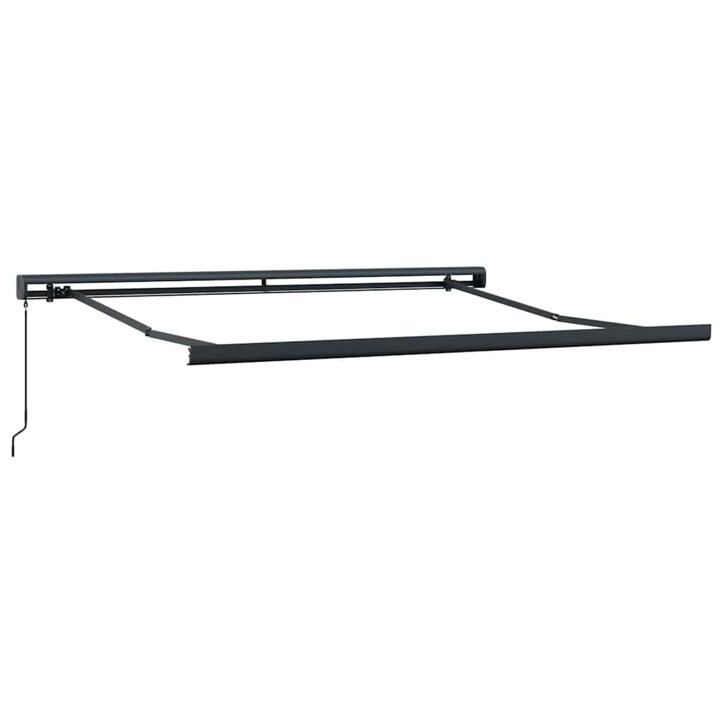 vidaXL Einziehbare Markise Grün und Weiß 350 x 250 cm Stoff und Metall