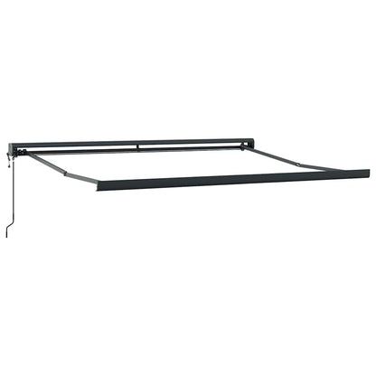 vidaXL Einziehbare Markise Grün und Weiß 350 x 250 cm Stoff, Metall
