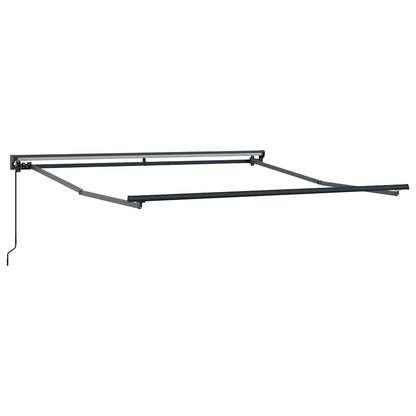 vidaXL Einziehbare Markise Grün und Weiß 350x250 cm Stoff