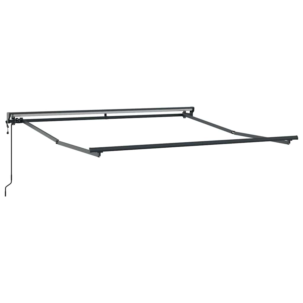 vidaXL Einziehbare Markise Grün und Weiß 350x250 cm Stoff