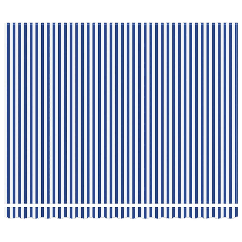 vidaXL Einziehbare Markise Blau und Weiß 400 x 300 cm