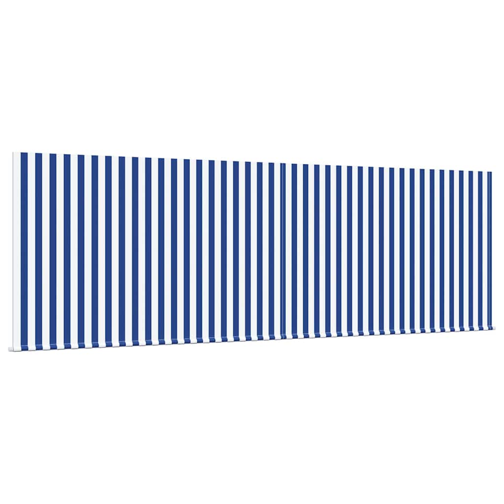 vidaXL Einziehbare Markise Blau und Weiß 400 x 300 cm