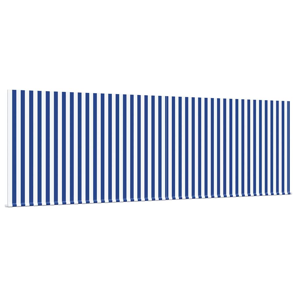 vidaXL Einziehbare Markise Blau und Weiß 400 x 300 cm