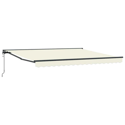 vidaXL Einziehbare Markise Creme 400 x 300 cm Polyester und Metall