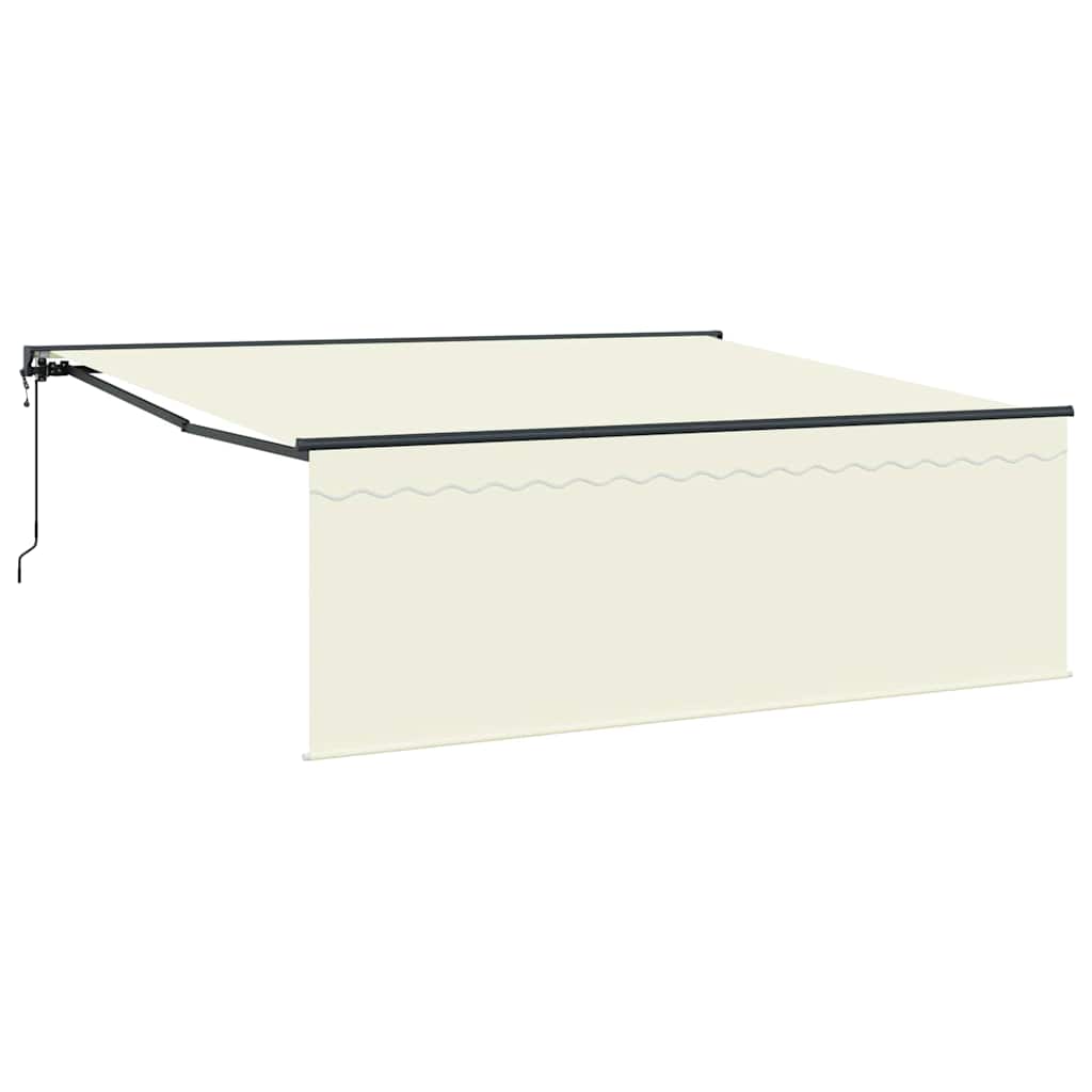 vidaXL Einziehbare Markise Creme 400 x 300 cm Polyester und Aluminium