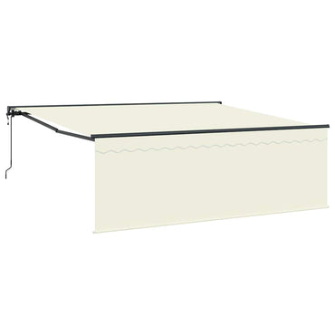 vidaXL Einziehbare Markise Creme 400 x 300 cm Polyester und Aluminium