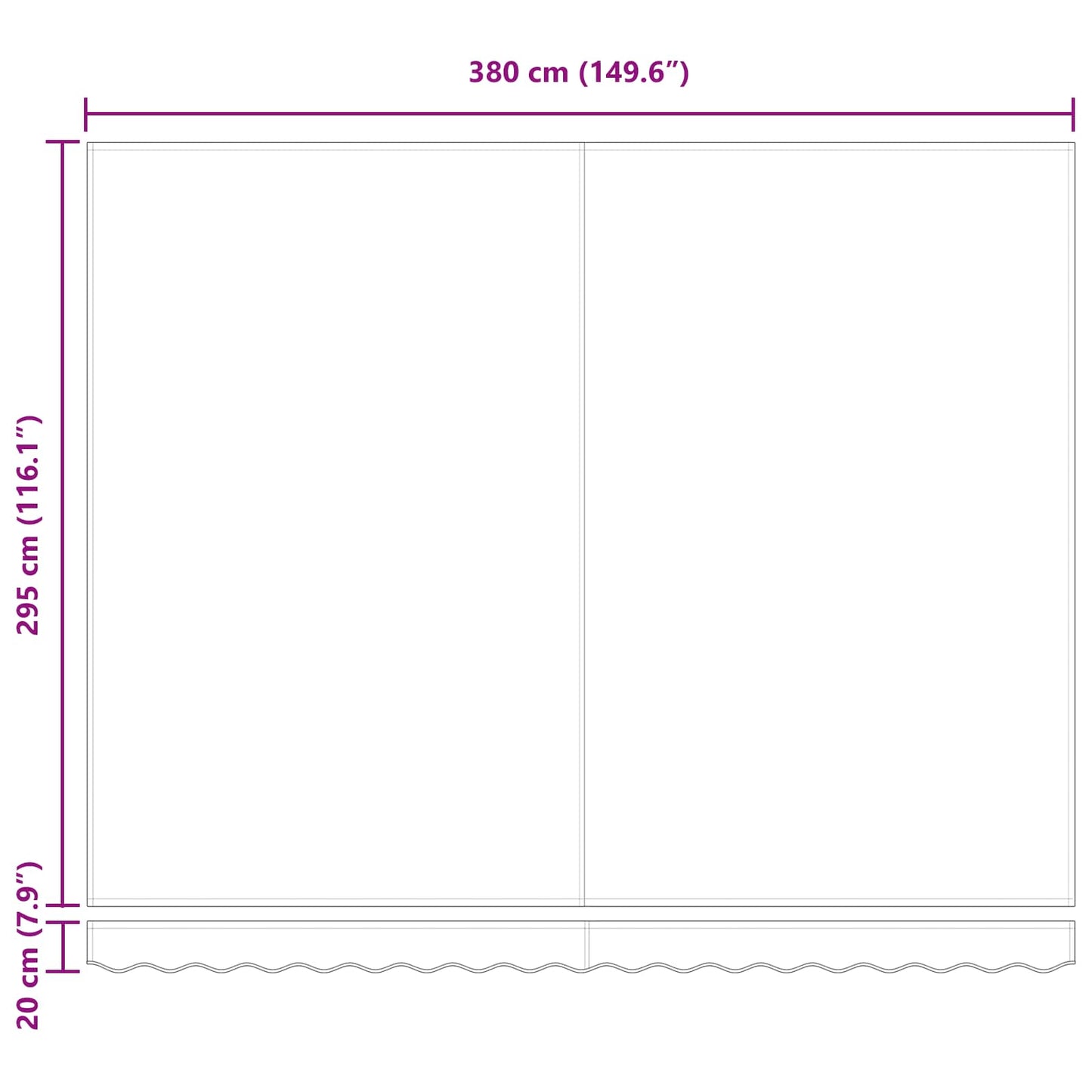 Einziehbare Markise Anthrazit 400 x 300 cm Aluminium und Stoff