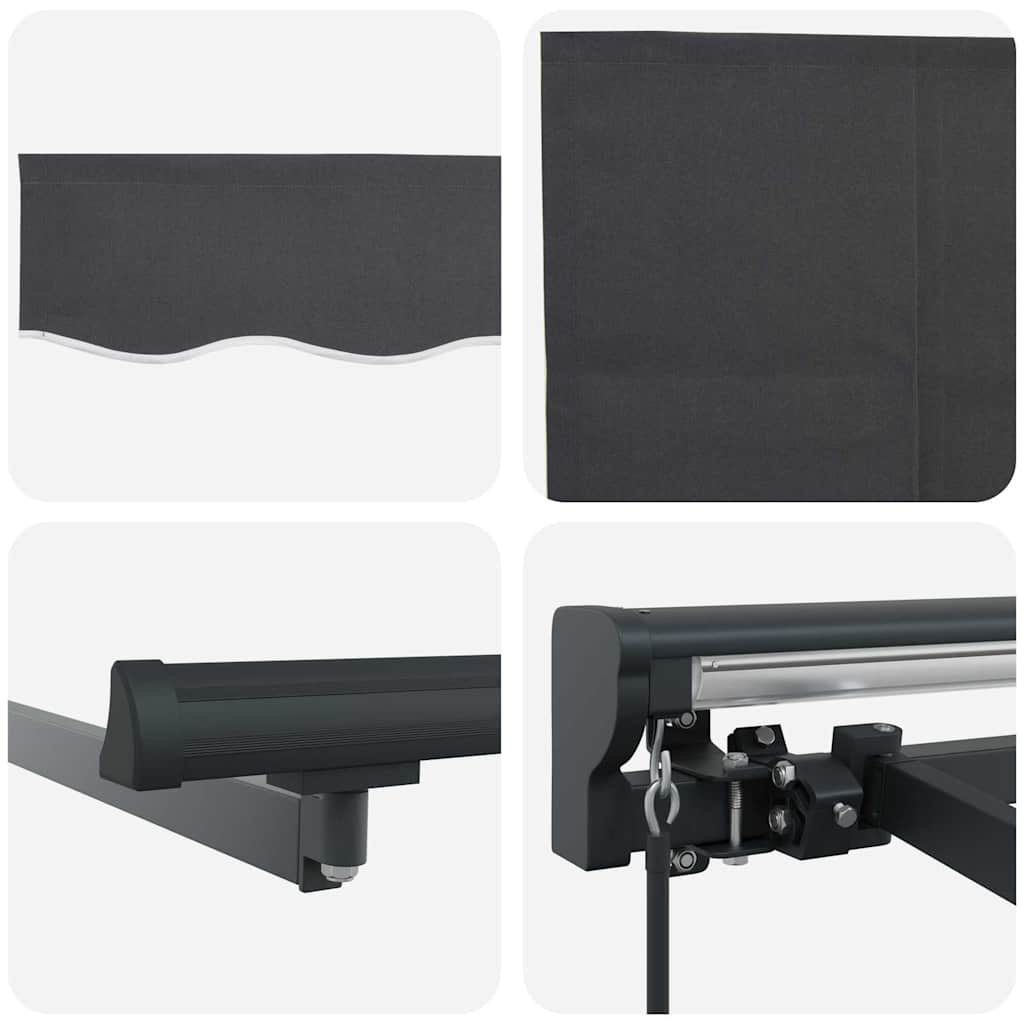 vidaXL Einziehbare Markise Anthrazit 400 x 300 cm