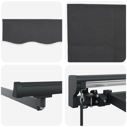 vidaXL Einziehbare Markise Anthrazit 400 x 300 cm