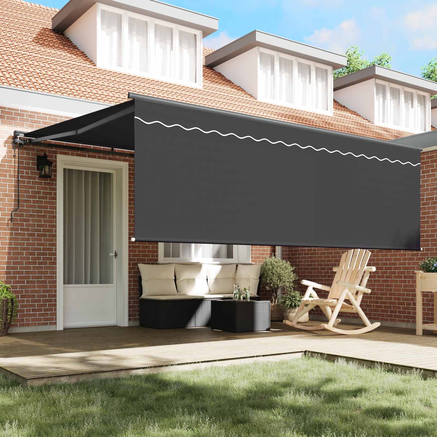 vidaXL Einziehbare Markise Anthrazit 400 x 300 cm