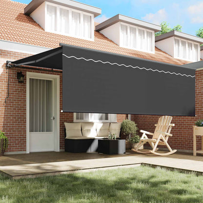 vidaXL Einziehbare Markise Anthrazit 400 x 300 cm