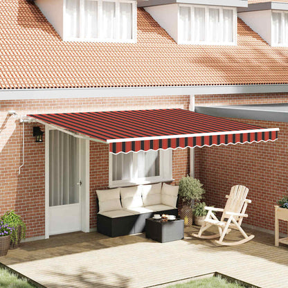 vidaXL Einziehbare Markise Orange und Braun 400 x 300 cm