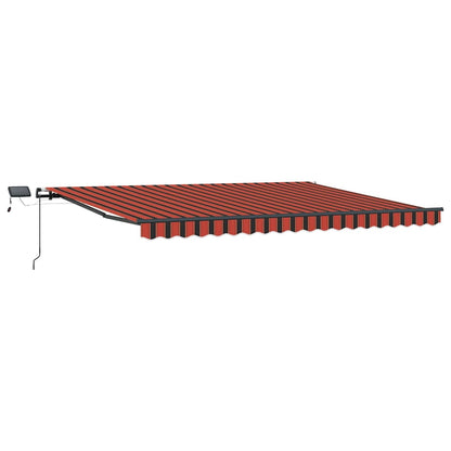 vidaXL Store banne rétractable orange et marron 400 x 300 cm tissu
