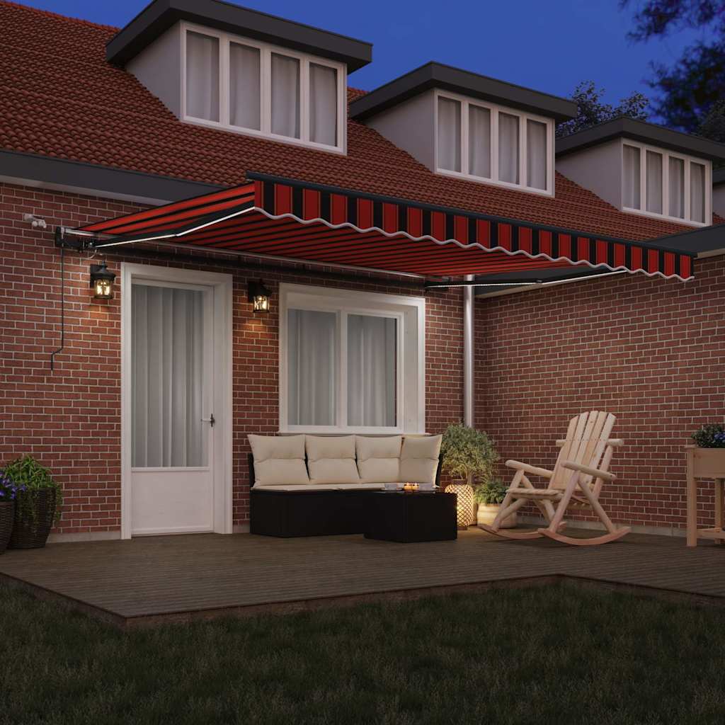 vidaXL Markisenstoff mit Orange und Braun 400 x 300 cm Polyester