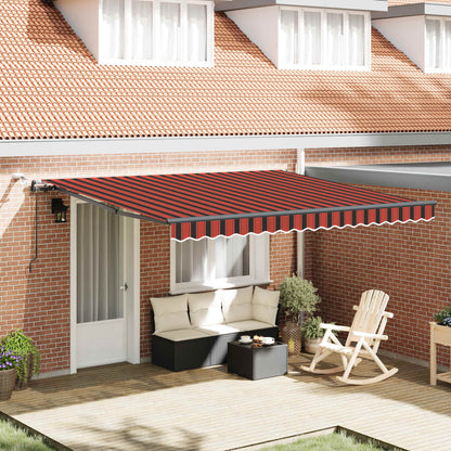 vidaXL Markisenstoff mit Orange und Braun 400 x 300 cm Polyester