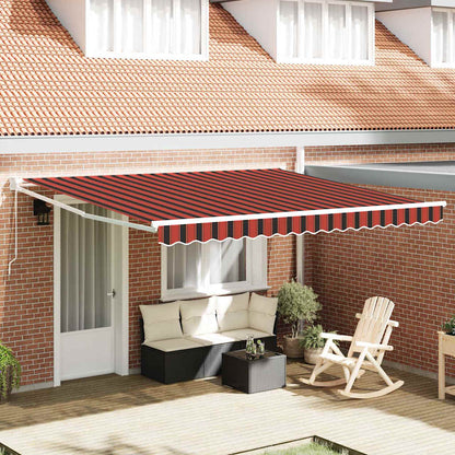 vidaXL Einziehbare Markise Orange und Braun 400 × 300 cm