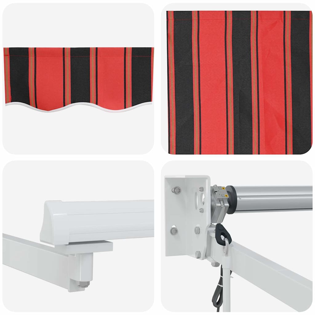 vidaXL Einziehbare Markise Orange und Braun 400 x 300 cm