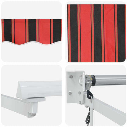 vidaXL Einziehbare Markise Orange und Braun 400 x 300 cm