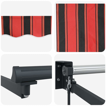 vidaXL Einziehbare Markise Orange und Braun 400 x 300 cm