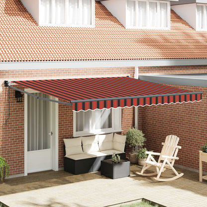 vidaXL Einziehbare Markise Orange und Braun 400 × 300 cm