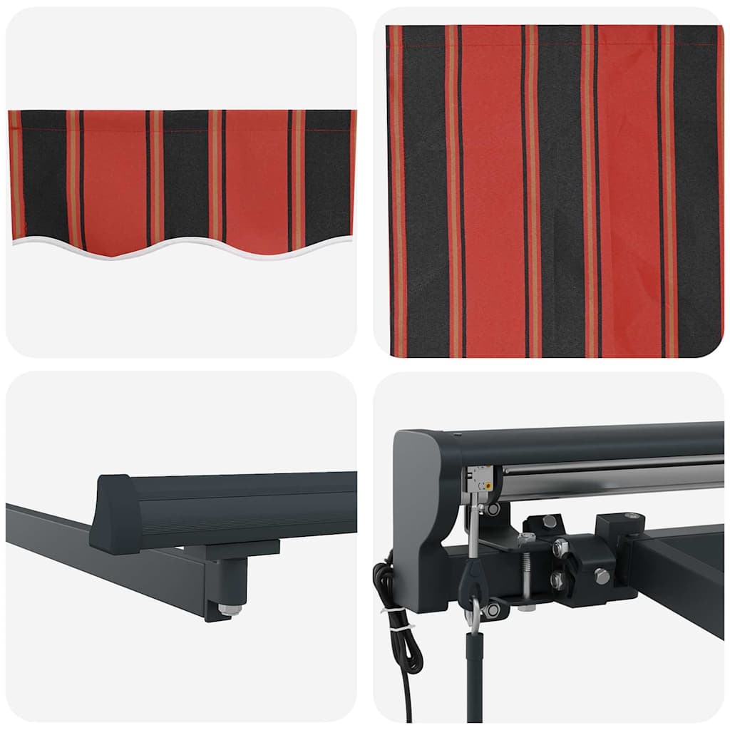 Einziehbare Markise Orange und Schwarz 400 x 300 cm