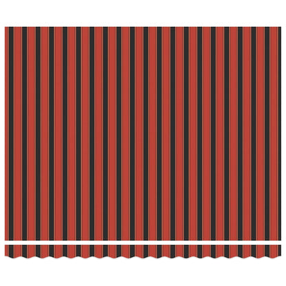 Einziehbare Markise Orange und Schwarz 400 x 300 cm