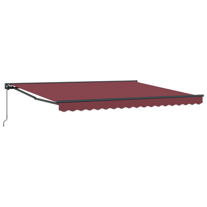vidaXL Einziehbare Markise Bordeauxrot 400 x 300 cm