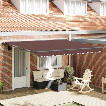 vidaXL Einziehbare Markise Braun 400 x 300 cm Polyester und Metall