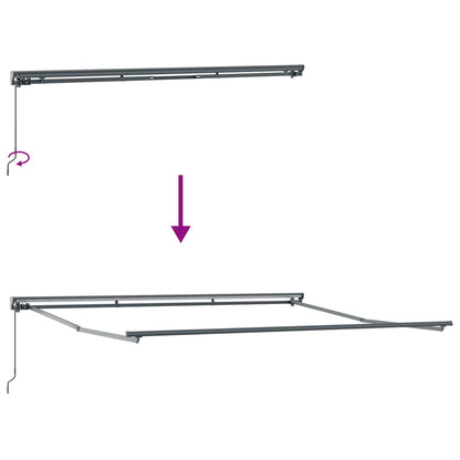 vidaXL Einziehbare Markise Braun 400 x 300 cm Polyester und Metall